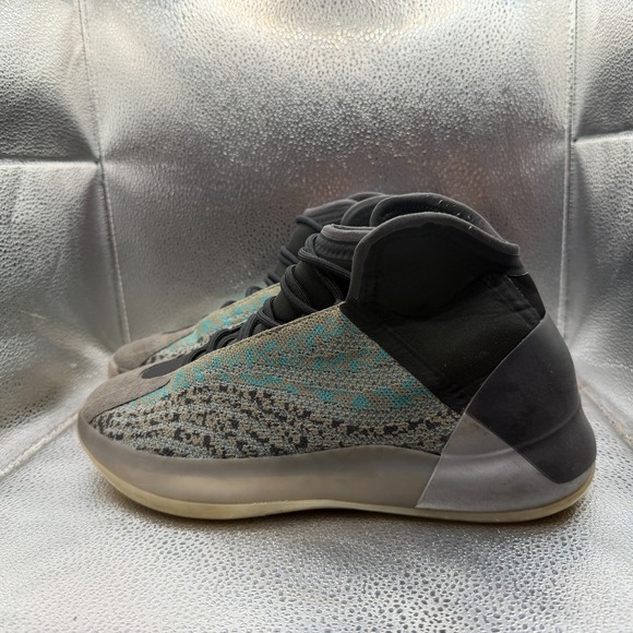 Size 9 Adidas Yeezy QNTM Slip On Primeknit Teal Blue Mens Sneaker Shoes G58864 - Picture 7 of 12